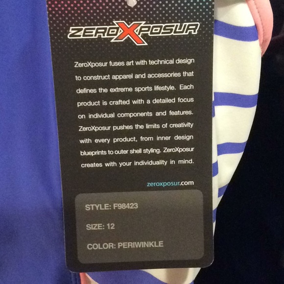 NWT UPF30 ZeroXposur Periwinkle Swim Suit - Picture 4 of 7